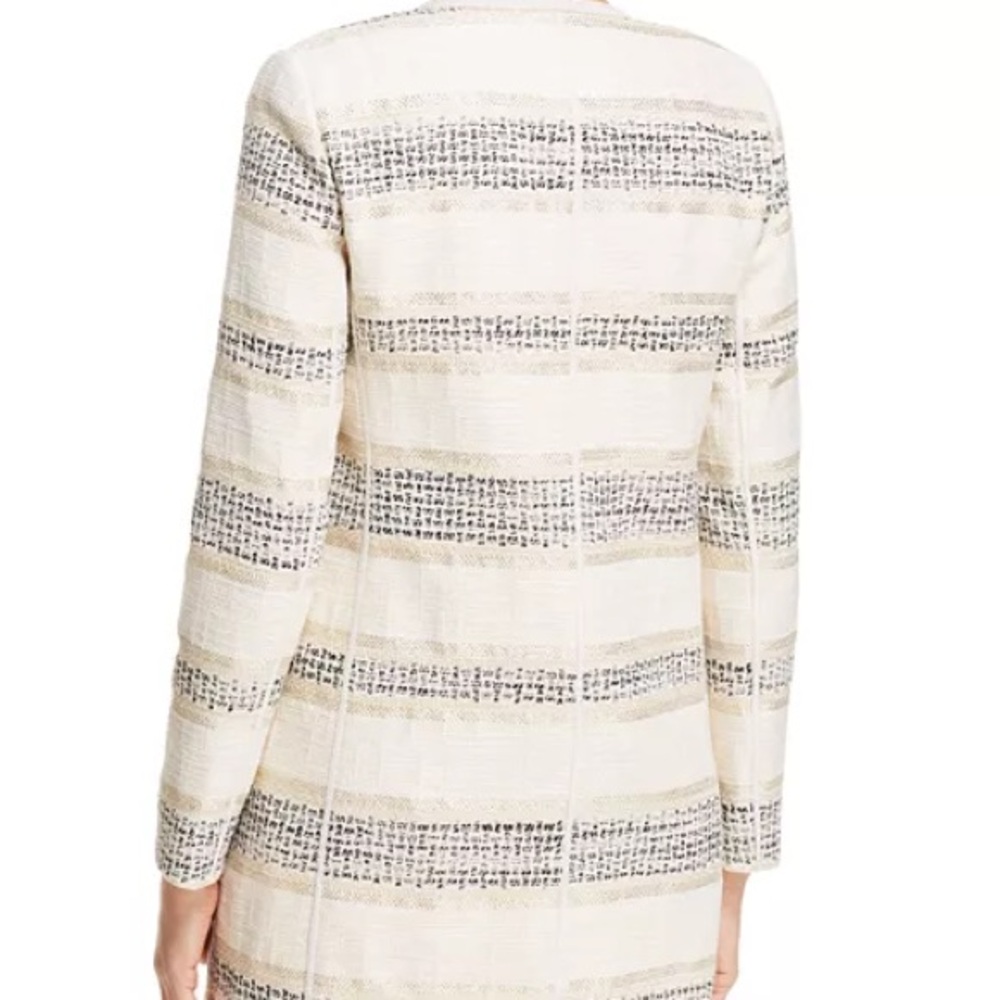 Lafayette 148 New York Pria Striped Jacquard Jacket size 8 Multi New With Tags - Picture 3 of 6